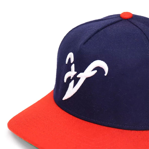 Custom 5 Panel 3D Embroidery Logo Black Wool Snapback Caps Curved Brim Hats