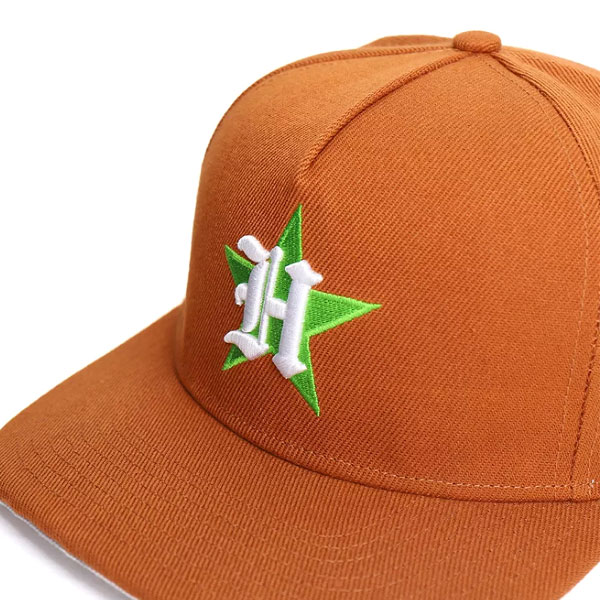 Custom Black 3D Embroidery Logo Snapback Caps 6 Panel Hats