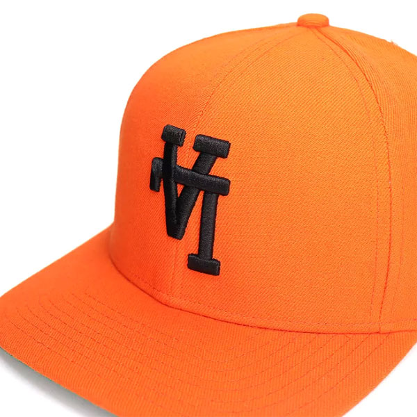 Custom Black 3D Embroidery Logo Snapback Caps 6 Panel Hats