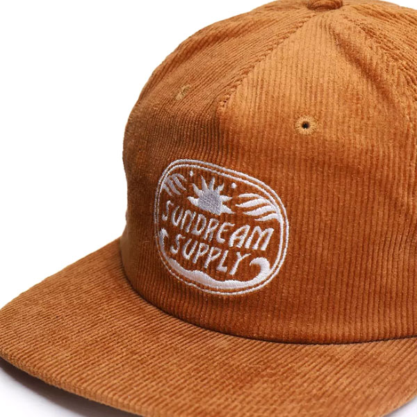 Custom Embroidery Logo Unstructured Corduroy Snapback Caps Flat Bill Hats